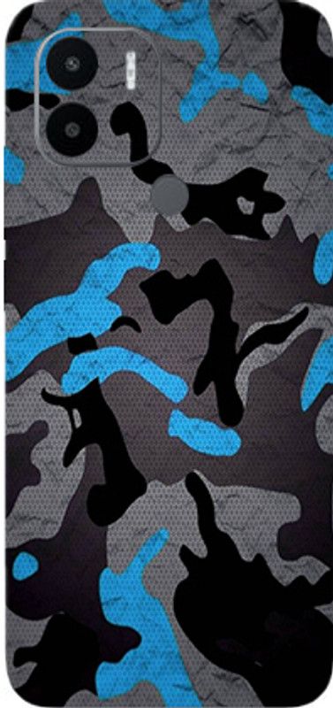 TJ CREATION Redmi A1 Plus Mobile Skin  (Ultra Super Camouflage Blue Skin With High Matte Finish.)