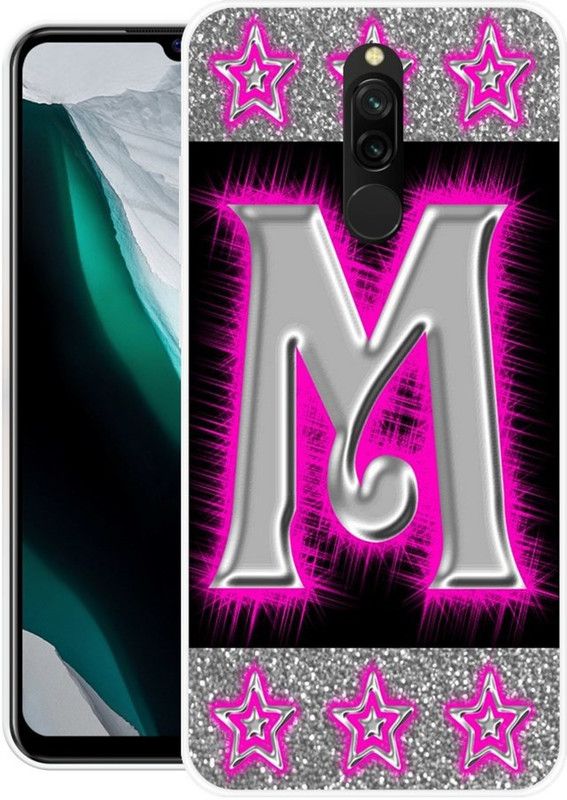 BLUEBUG Back Cover for Redmi 8  (Black, Silver, Grip Case, Silicon, Pack of: 1)