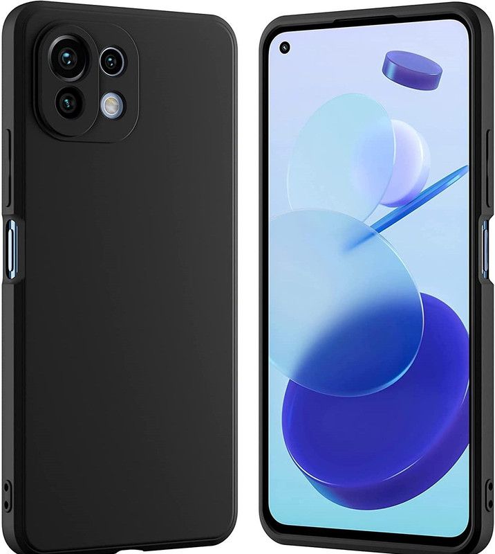 AB PRIME Back Cover for Mi 11 Lite  (Black, Shock Proof, Silicon, Pack of: 1)