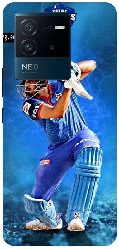 THE NARAYANA COLLECTIONS Back Cover for IQOO NEO 6- l2126-RISHABH,PANTH,IPL,DELHI,CAPITALS,126  (Multicolor, Hard Case)