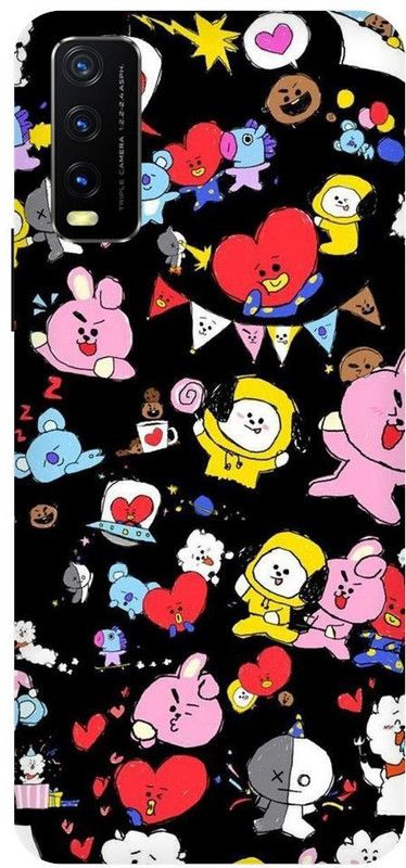 URCHIN Back Cover for Vivo Y20 BTS, bts, BTS army, BTS Love, bts singers, korean, Bangtan Boys  (Multicolor, Shock Proof, Pack of: 1)
