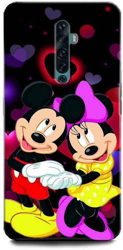 Afterglow Back Cover for OPPO Reno2 Z MICKEY MOUSE, MINNIE MOUSE, CARTOON, FUNNY, CUTE, LOVE, DISNEY  (Multicolor, Shock Proof, Pack of: 1)