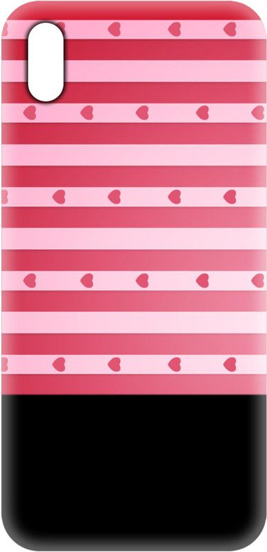 Smutty Back Cover for HTC 816G, HTC 816 - Pink Heart Print  (Multicolor, Hard Case, Pack of: 1)