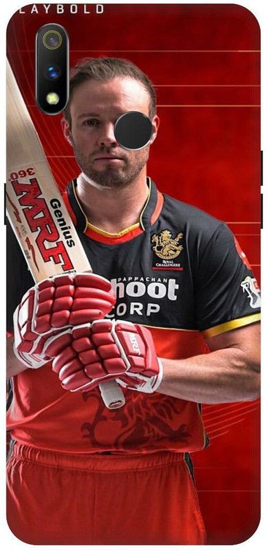 THE NARAYANA COLLECTIONS Back Cover for REALME 3 PRO- RMX1851-AB,DE,VILLIERS,VIRAT,KOHLI,RCB  (Multicolor, Hard Case, Pack of: 1)
