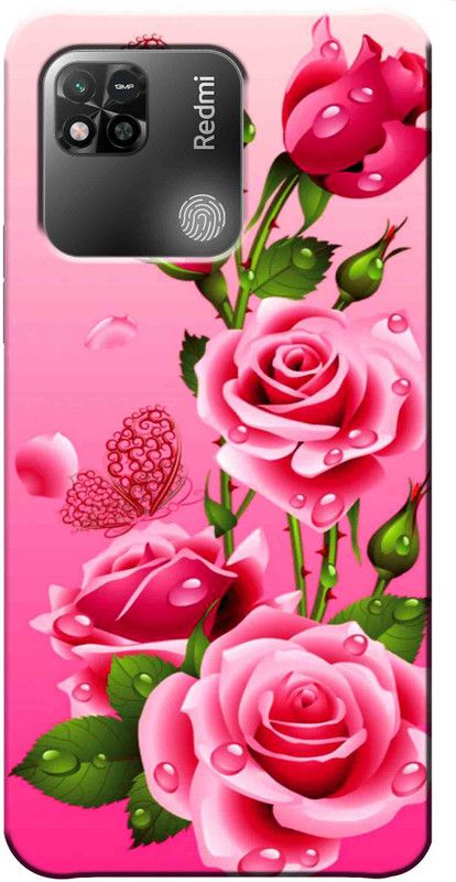 StroFit Back Cover for Redmi 10A  (Green, Pink, Silicon)