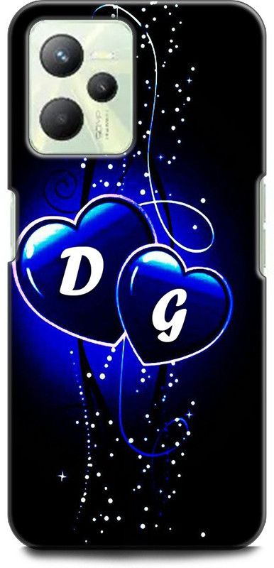 WallCraft Back Cover for Realme C35, RMX3511 D G, D LOVES G, NAME, ALPHABET, DG LOVE, HART, BLUE  (Multicolor, Dual Protection, Pack of: 1)