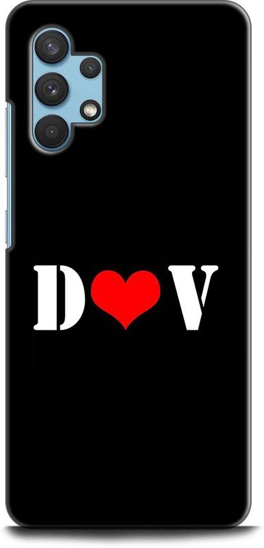 Afterglow Back Cover for SAMSUNG Galaxy A32 D V, D LOVES V, NAME, LETTER, ALPHABET, DV LOVE, HART  (Multicolor, Shock Proof, Pack of: 1)