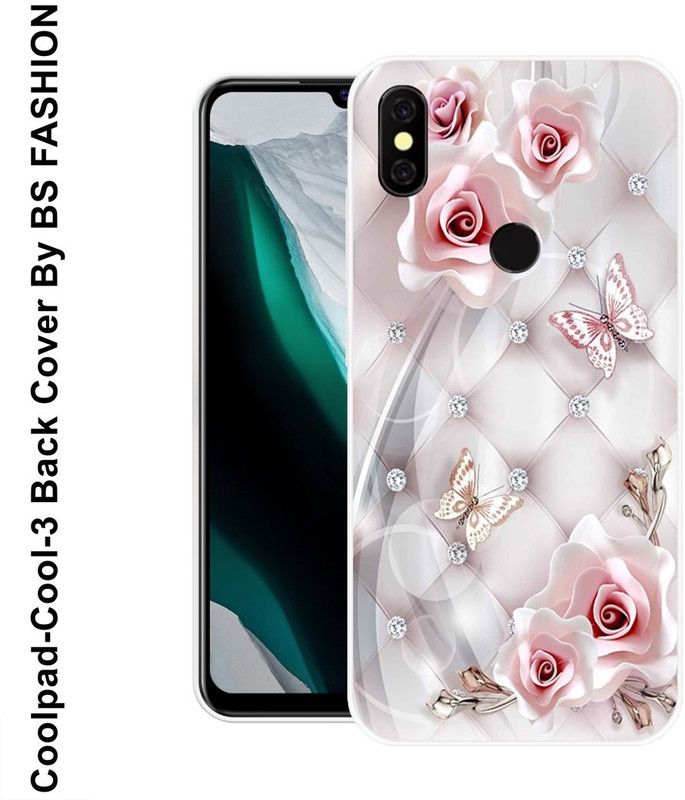 BSRAJ Back Cover for Coolpad Cool 3  (Pink, White, Silicon)