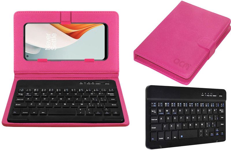 ACM Keyboard Case for Oneplus Nord N100  (Pink, Cases with Holder, Pack of: 1)