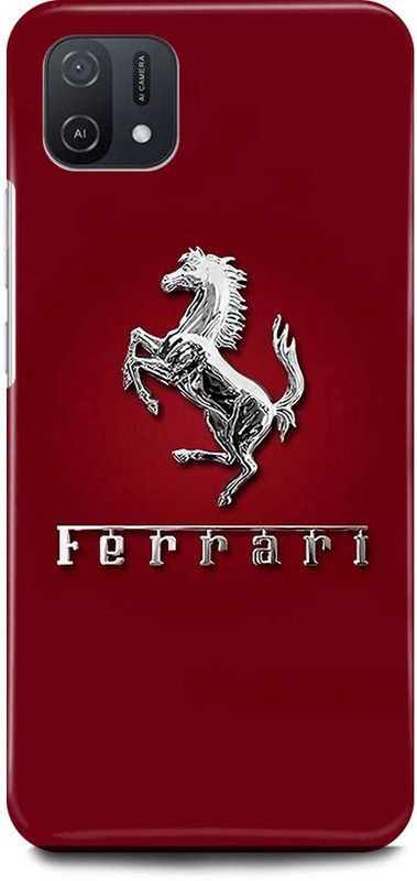 FIKORA Back Cover for OPPO A16k, CPH2349, FERRARI, CAR, LOGO, SIGN, EMBLEM  (Red, Hard Case)