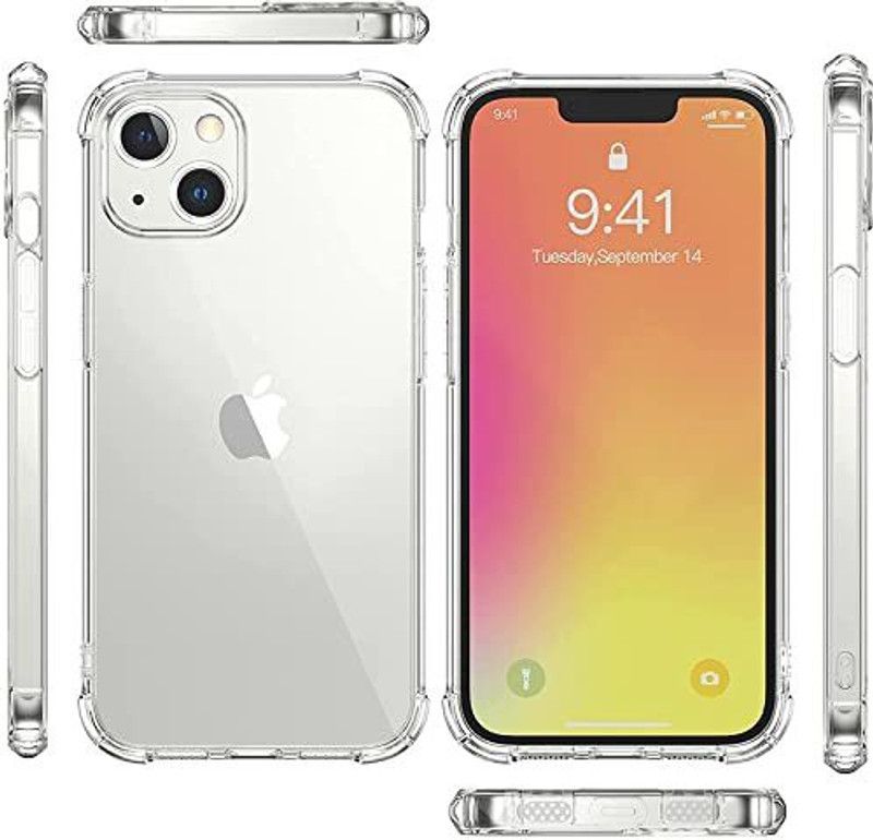 INFINITYWORLD Back Cover for Apple iPhone 13  (Transparent, Shock Proof, Silicon, Pack of: 1)