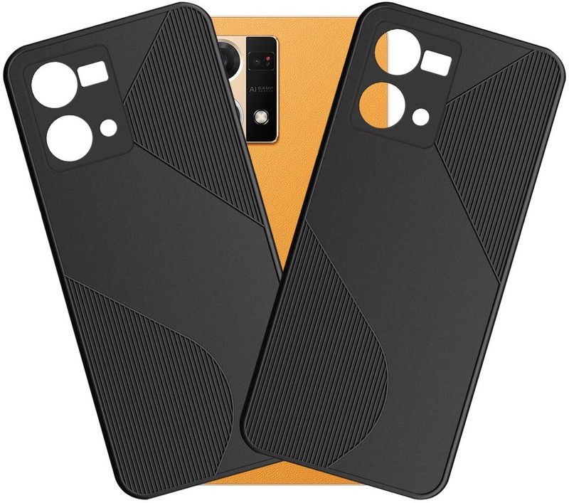 HUPSHY Back Cover for OPPO F21 Pro  (Black, Silicon, Pack of: 2)