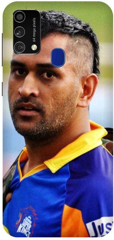 UMPRINT Back Cover for Samsung Galaxy F41 Ms Dhoni Batsman Cricketer Printed Back Cover  (Multicolor, Hard Case, Pack of: 1)