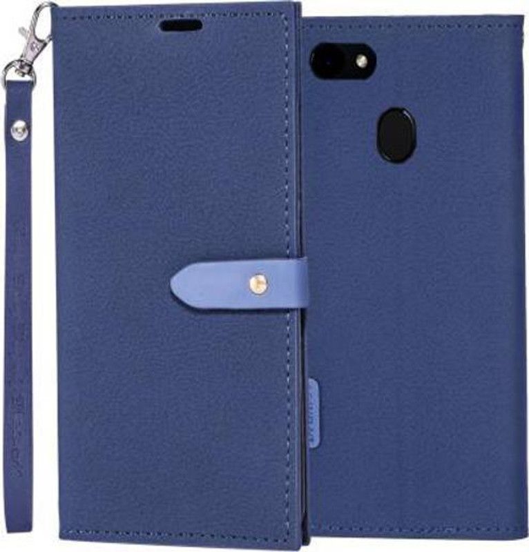 YAYAVAR Flip Cover for OPPO F7  (Blue, Shock Proof, Pack of: 1)