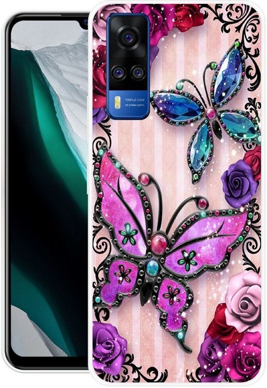 ALPEEDA Back Cover for Vivo Y31 2021  (Multicolor, Grip Case, Silicon)