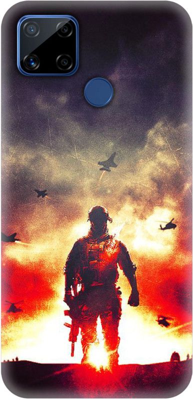 Smutty Back Cover for Realme C12, Realme Narzo 20, RMX2189, RMX2193 - Soldier Print  (Multicolor, Hard Case, Pack of: 1)