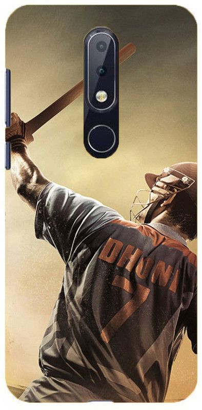 NDCOM Back Cover for Nokia 3.1 Plus MS Dhoni Printed  (Multicolor, Hard Case, Pack of: 1)