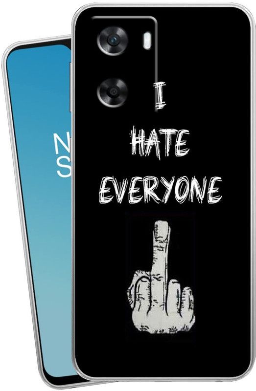 Mitvaa Back Cover for OnePlus Nord N20 SE  (Black, White, Silicon, Pack of: 1)
