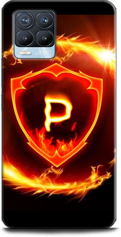 INDICRAFT Back Cover for Realme 8  (Black, Orange, Dual Protection, Pack of: 1)