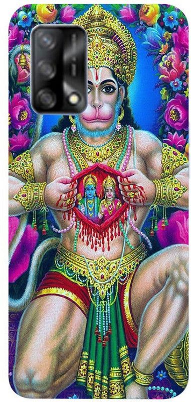 Skyhawk Back Cover for Oppo F19 Lord Hanuman with Sita Ram  (Multicolor, Waterproof, Silicon, Pack of: 1)