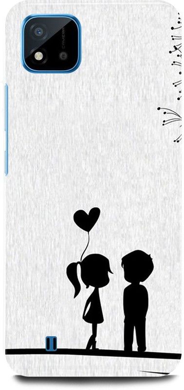 JUGGA Back Cover for Realme C20, RMX3063, , LOVE COUPLE, QUITE COUPLE, LOVELY ,VALENTINE,LOVERS  (White, Hard Case, Pack of: 1)