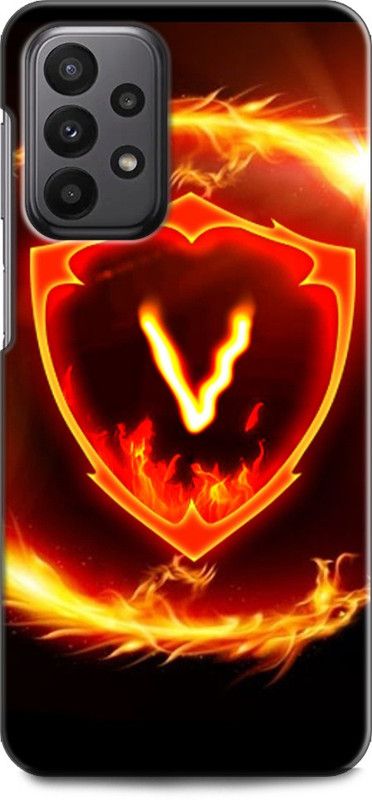 INDICRAFT Back Cover for SAMSUNG Galaxy A33 5G V, V LETTER, FIRE, V NAME, V ALPHABET  (Multicolor, Shock Proof, Pack of: 1)