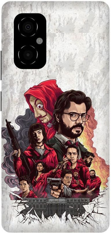 play fast Back Cover for POCO M4 5G, MZB0BRWIN, MONEY, HEIST, WEB, SERIES, PAPL, PROFESSOR, SPANISH  (White, Hard Case, Pack of: 1)