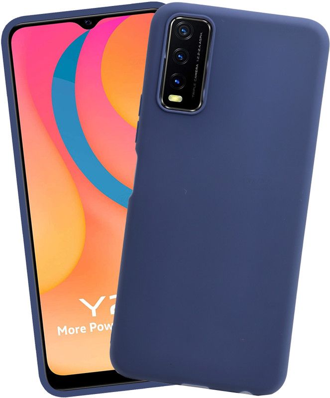 VAKIBO Back Cover for Vivo Y20, Vivo Y20A, Vivo Y12s, Vivo Y20i, Vivo Y20G  (Blue, Flexible)