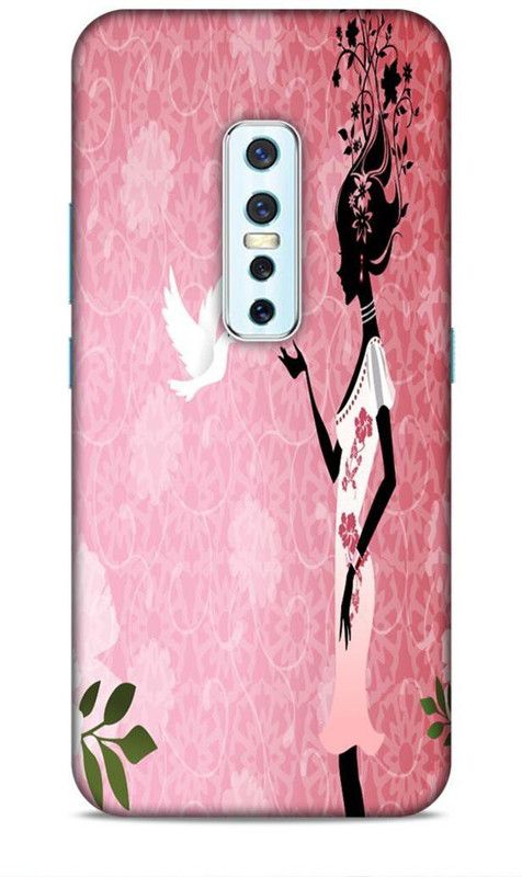 Keviv Back Cover for Vivo V17 Pro  (Pink, Black, Hard Case, Pack of: 1)