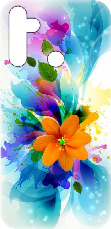 #Uncultured Back Cover for Realme 5, Realme 5i, Realme Narzo 10, Realme 5s - Flower Print  (Multicolor, Hard Case, Pack of: 1)