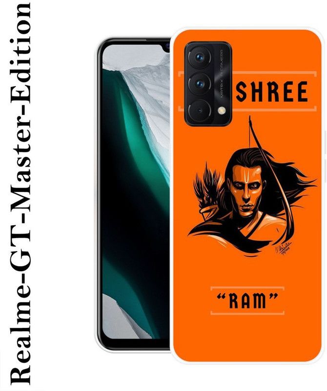 SIMAWAT Back Cover for Realme GT Master Edition  (Black, Orange, Grip Case, Silicon)