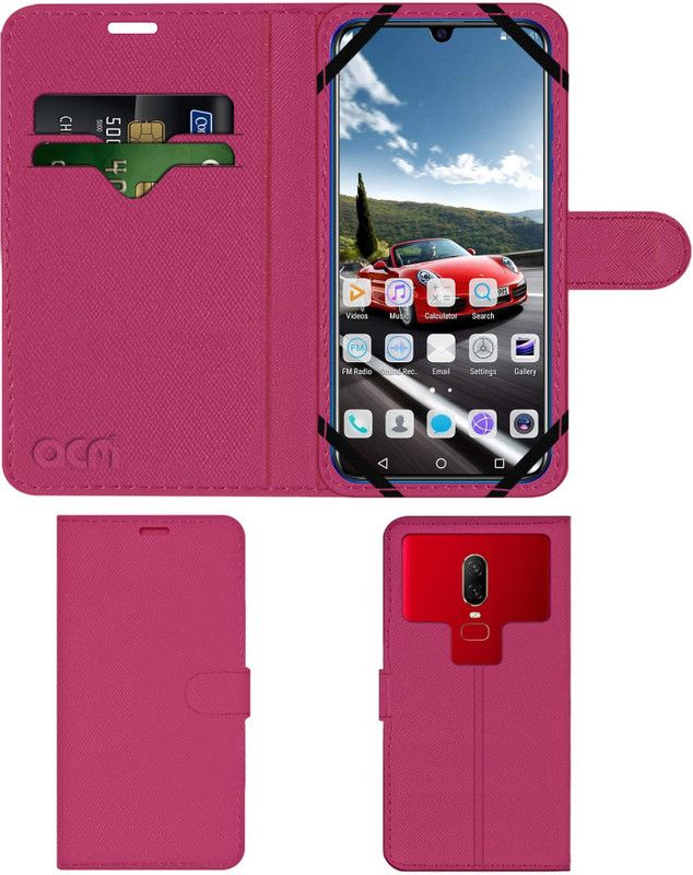 ACM Flip Cover for Fashionwu P35 Pro  (Pink, Cases with Holder, Pack of: 1)
