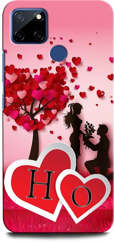 GRAFIQE Back Cover for Realme C12 HO, H LOVE O, O LOVE H, H LETTER, O LETTER, HO NAME  (Multicolor, Shock Proof, Pack of: 1)