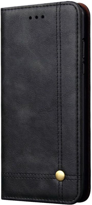 Flip Kick Stand Wallet Case Cover for Samsung Galaxy A6 Plus  (Black, Magnetic Case, Pack of: 1)