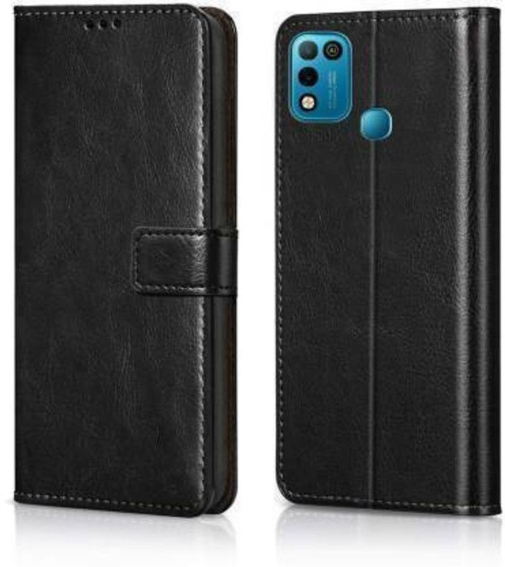 SCAMPY Flip Cover for Infinix Smart 5  (Black, Dual Protection, Pack of: 1)