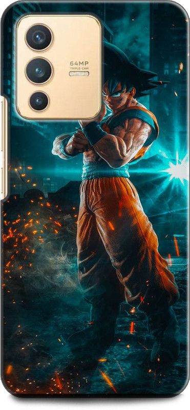 INDICRAFT Back Cover for Vivo V23 5G, V2130 GOKU, DRAGON BALL Z, SUPERSAIYAN, VEGETA, NARUTO  (Multicolor, Shock Proof, Pack of: 1)