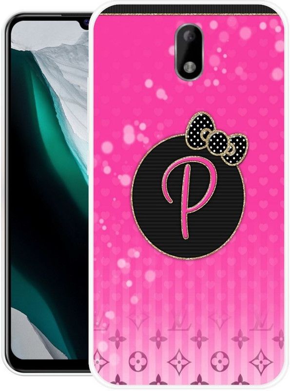 BLUEZAP Back Cover for Itel A23  (Black, Pink, Grip Case, Silicon, Pack of: 1)