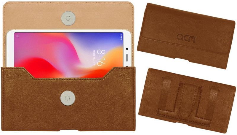 ACM Pouch for Mi Redmi 6  (Gold, Holster, Pack of: 1)