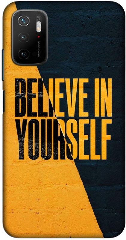 CROKIAN Back Cover for Poco M3 Pro 5G,Mi Redmi Note 10T 5G Believe in yourself Back Cover  (Yellow, Hard Case)