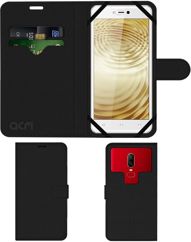 ACM Wallet Case Cover for Yuho U1  (Black, Pack of: 1)