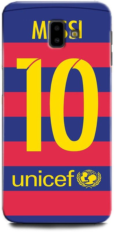 Afterglow Back Cover for SAMSUNG Galaxy J6 Plus MESSI JERSEY, BARCELONA, FOOTBALL, MESSI, JERSEY  (Multicolor, Shock Proof)