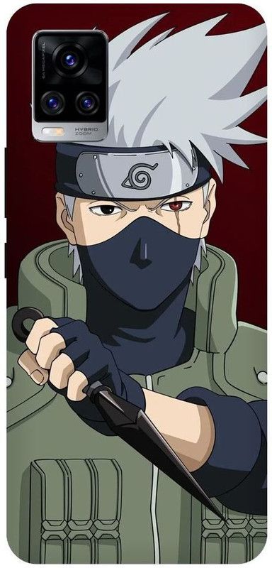 URCHIN Back Cover for Vivo V20 naruto, Naruto, Manga, Cartoon, Anime, animation, black and white, kakashi  (Multicolor, Shock Proof, Pack of: 1)
