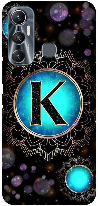 FIKORA Back Cover for Infinix Hot 11, X662, K, NAME, LETTER, ALPHABET  (Blue, Hard Case, Pack of: 1)