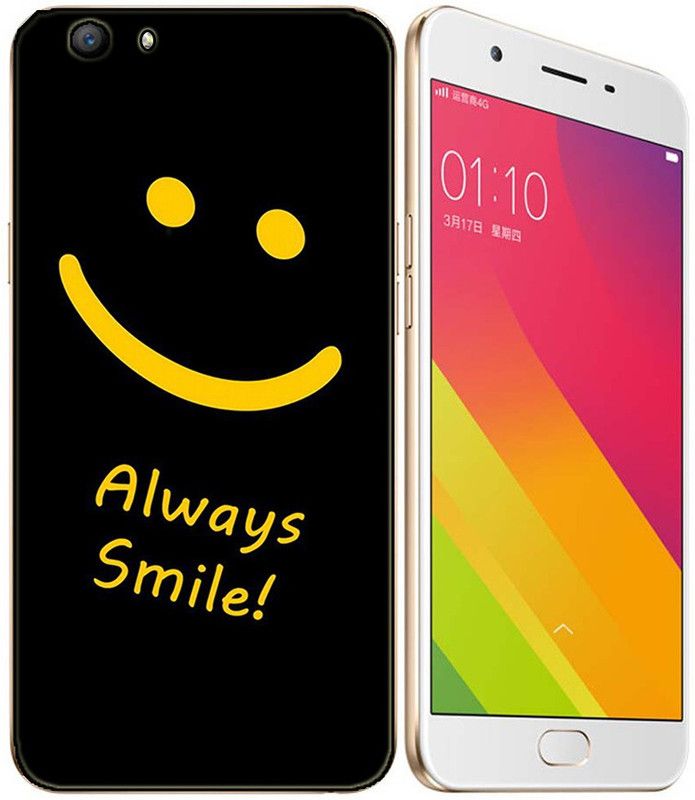 METOO Back Cover for Oppo F1S, Smil ,Smily Designer Printed Back Cover, Print : 92  (Multicolor, Dual Protection, Silicon, Pack of: 1)