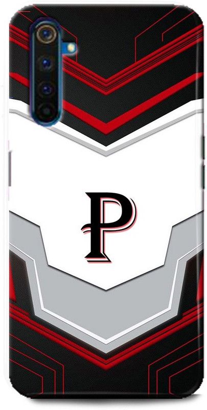 Afterglow Back Cover for Realme 6 Pro P, P LETTER, P NAME, P ALPHABET, ALPHABET  (Multicolor, Shock Proof, Pack of: 1)