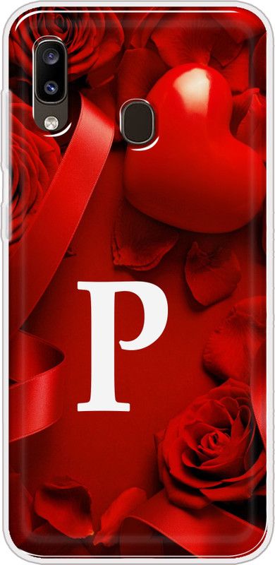Hansviprint Back Cover for SAMSUNG GALAXY A20  (Red, Grip Case, Silicon, Pack of: 1)