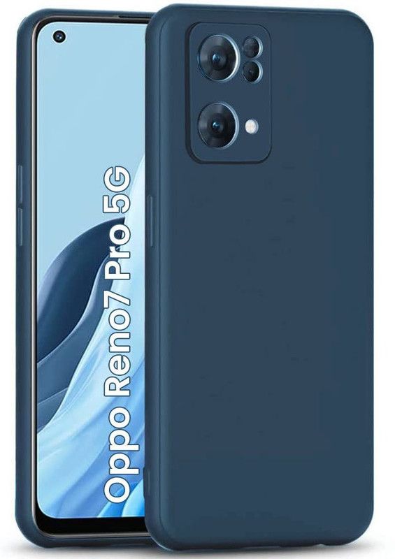 KARENCY Back Cover for Oppo Reno 7 Pro  (Blue, Camera Bump Protector, Silicon, Pack of: 1)