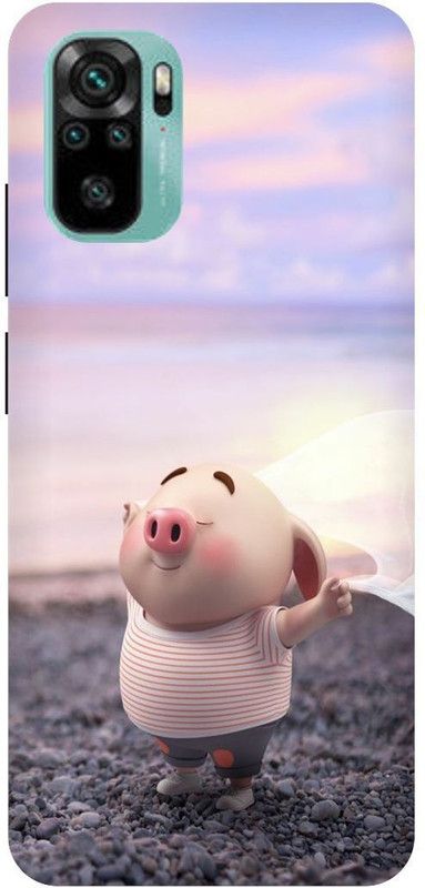 THESTONEWELL Back Cover for Redmi Note10s peppa Pig cartoon back cover  (Multicolor, Shock Proof, Pack of: 1)