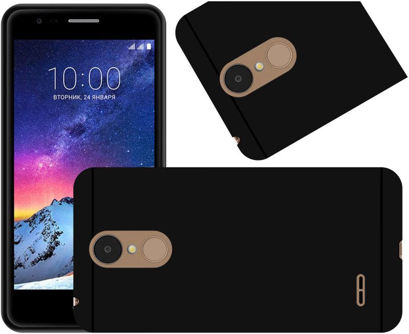 CASE CREATION Back Cover for LG K8 (2017) M200N  (Black, Grip Case, Silicon, Pack of: 1)