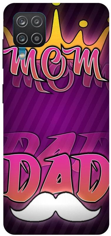 THE NARAYANA COLLECTIONS Back Cover for SAMSUNG GALAXY F12-MOM,DAD,KING,CROWN,LOVE,MAA,PAPA  (Multicolor, Hard Case, Pack of: 1)